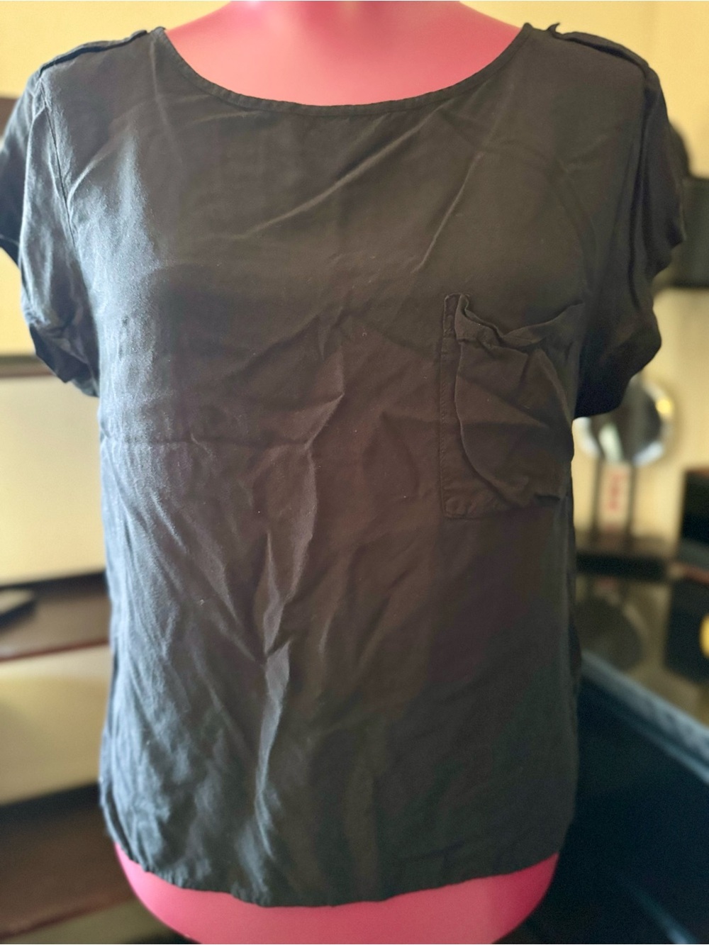 B.P.Black Pocket Crewneck Shirt